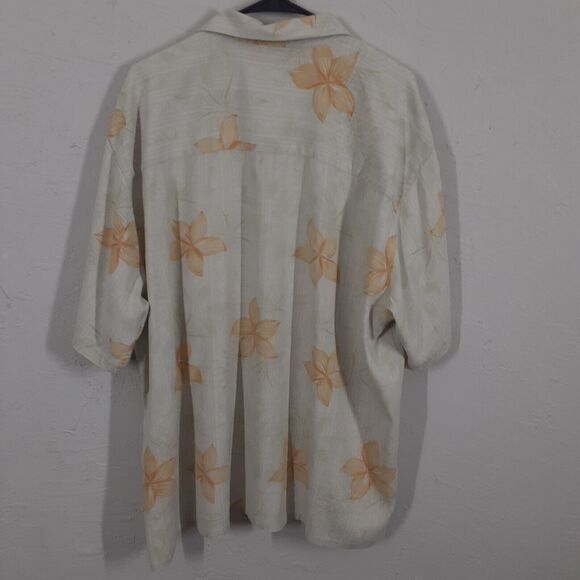 Paradise Coves Adult Mens 2XL XXL 100% Silk Hawaiin Floral Shirt - Picture 6 of 8